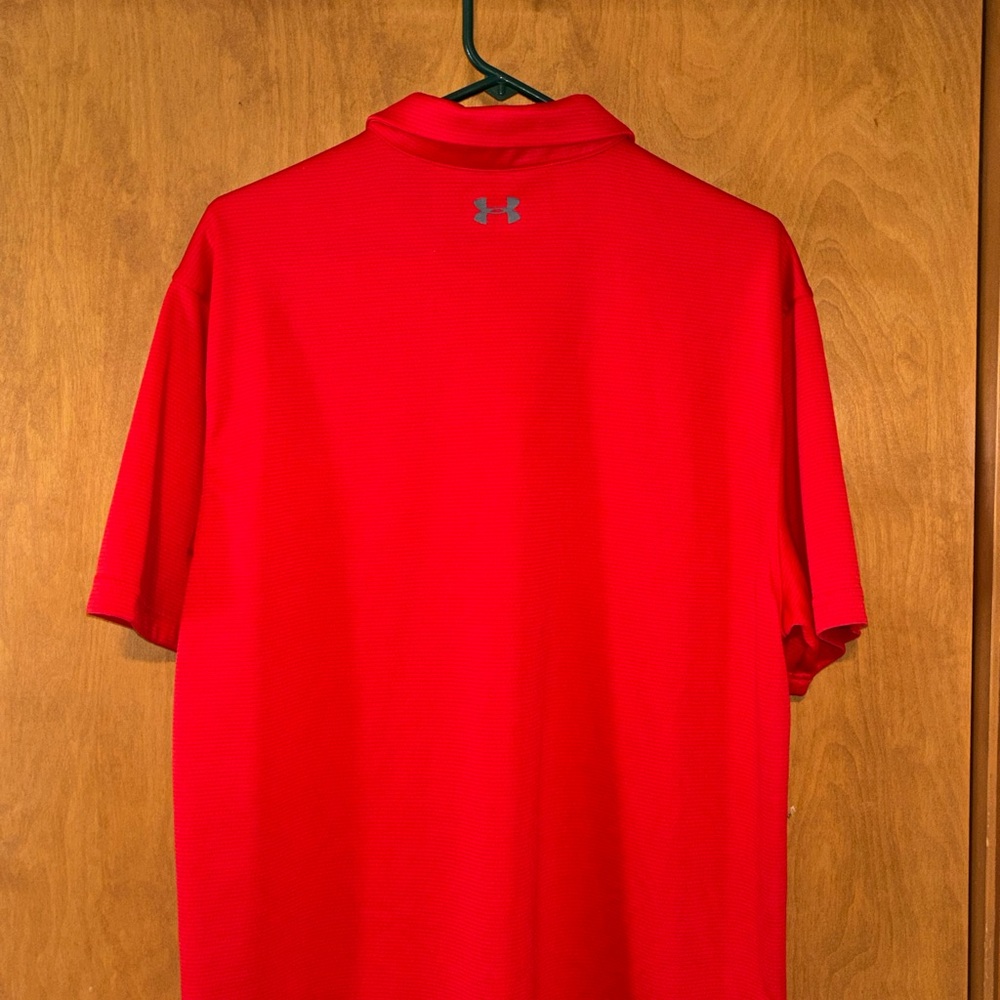 Under Armour Mens Performance Polo Short Sleeve Red Size XL - Picture 6 of 6